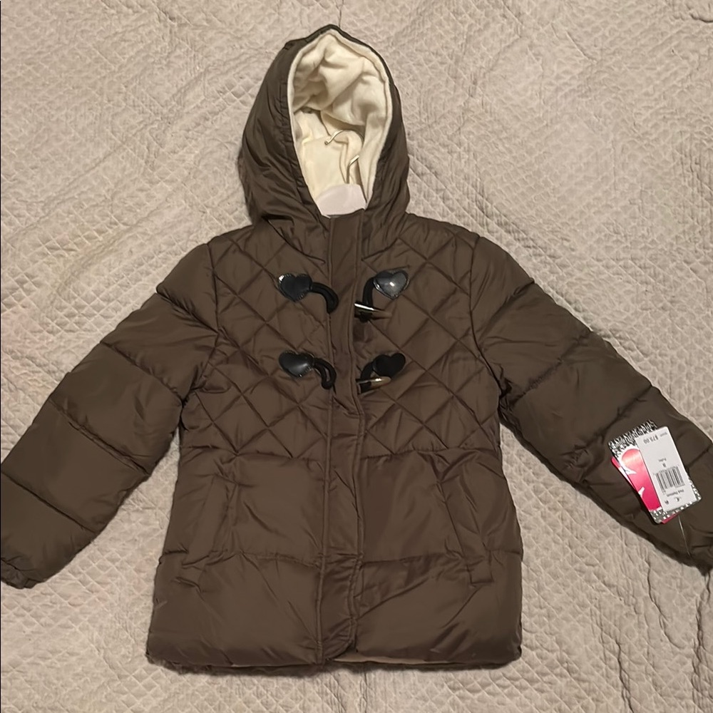 Pink Platinum Brown Quilted Puffer Jacket